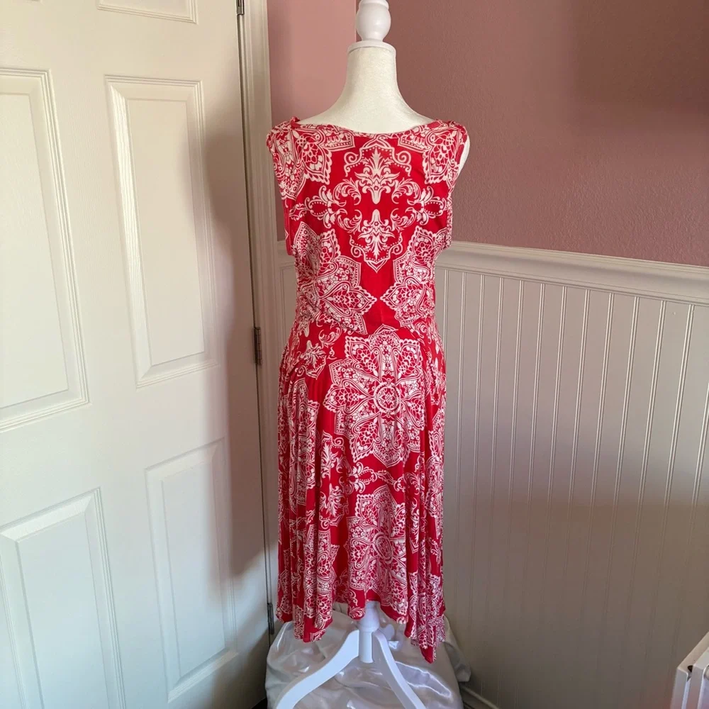 Agnes & Dora Red and White Scoop Neck Sundress size Large - Picture 6 of 9